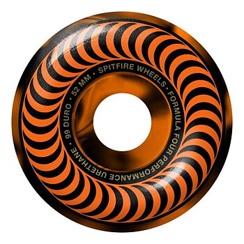 Spitfire F4 Classics 99DU 54mm Black/Orange Swirl Skateboard Wheels