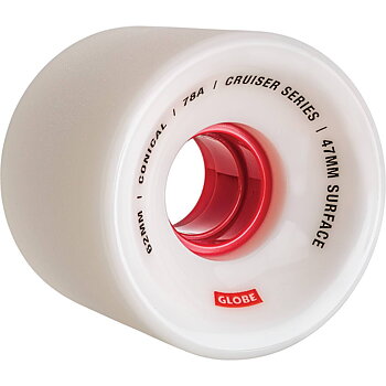 Globe Conical 78A 62mm White/Red Cruiser Skateboardhjul