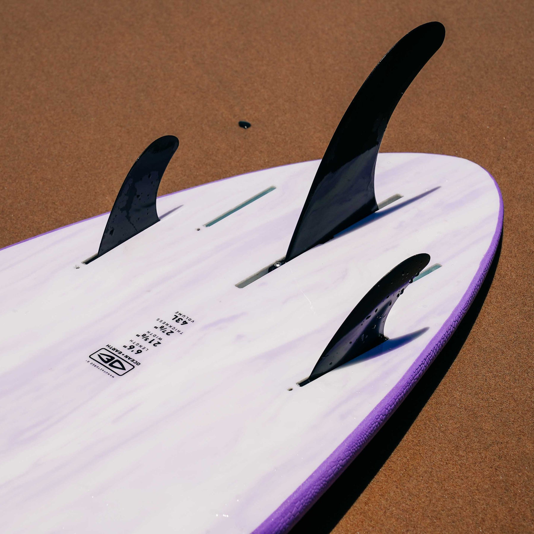 Ocean & Earth Happy Hour Epoxy Soft 7'6" Surfbräda Violet - 6