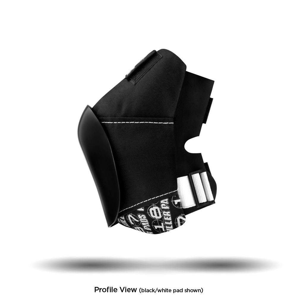 スケートボード 187 KILLER PADS PRO KNEE WHITE/BLACK xl PRO KNEE PAD - Black/White with White Caps – 187killerpads