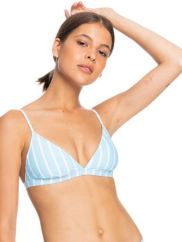 Roxy Into the Sun Triangle Bikini Top Cool Blue S Linea Stripe