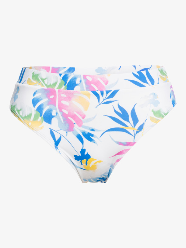 Roxy Beach Classics Bikini Bottoms Bright White S Surf Trippin - 5