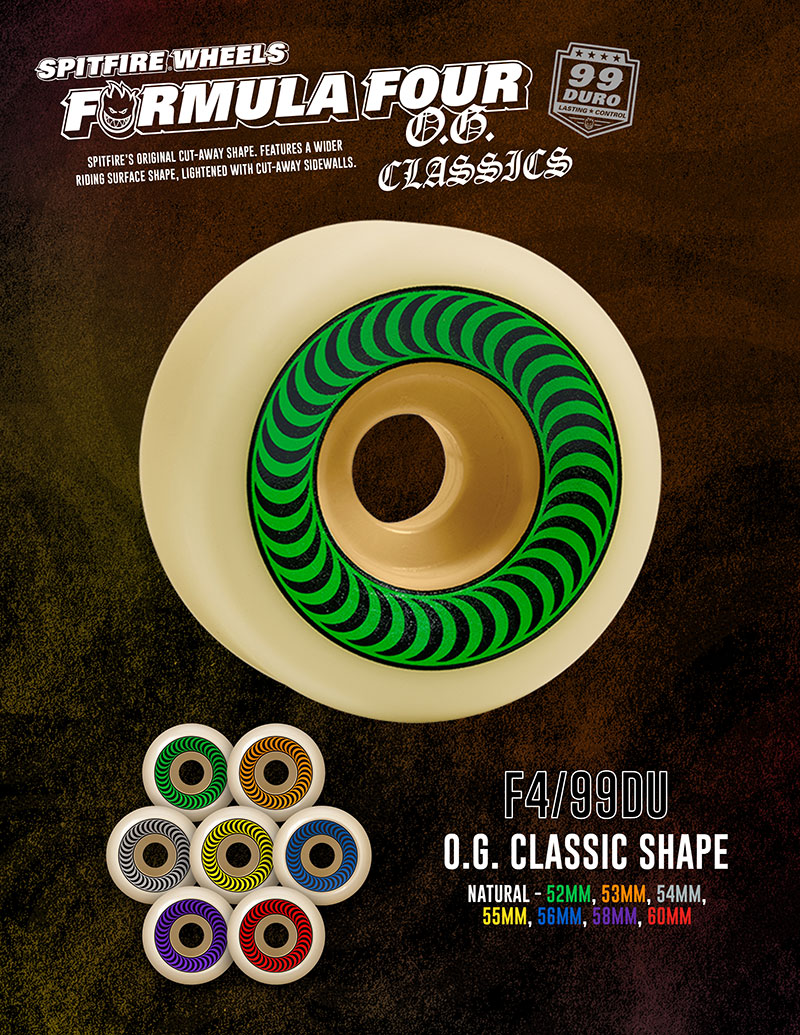 Spitfire F4 OG Classic Team Multiball 99DU 54mm Skateboardhjul - 2