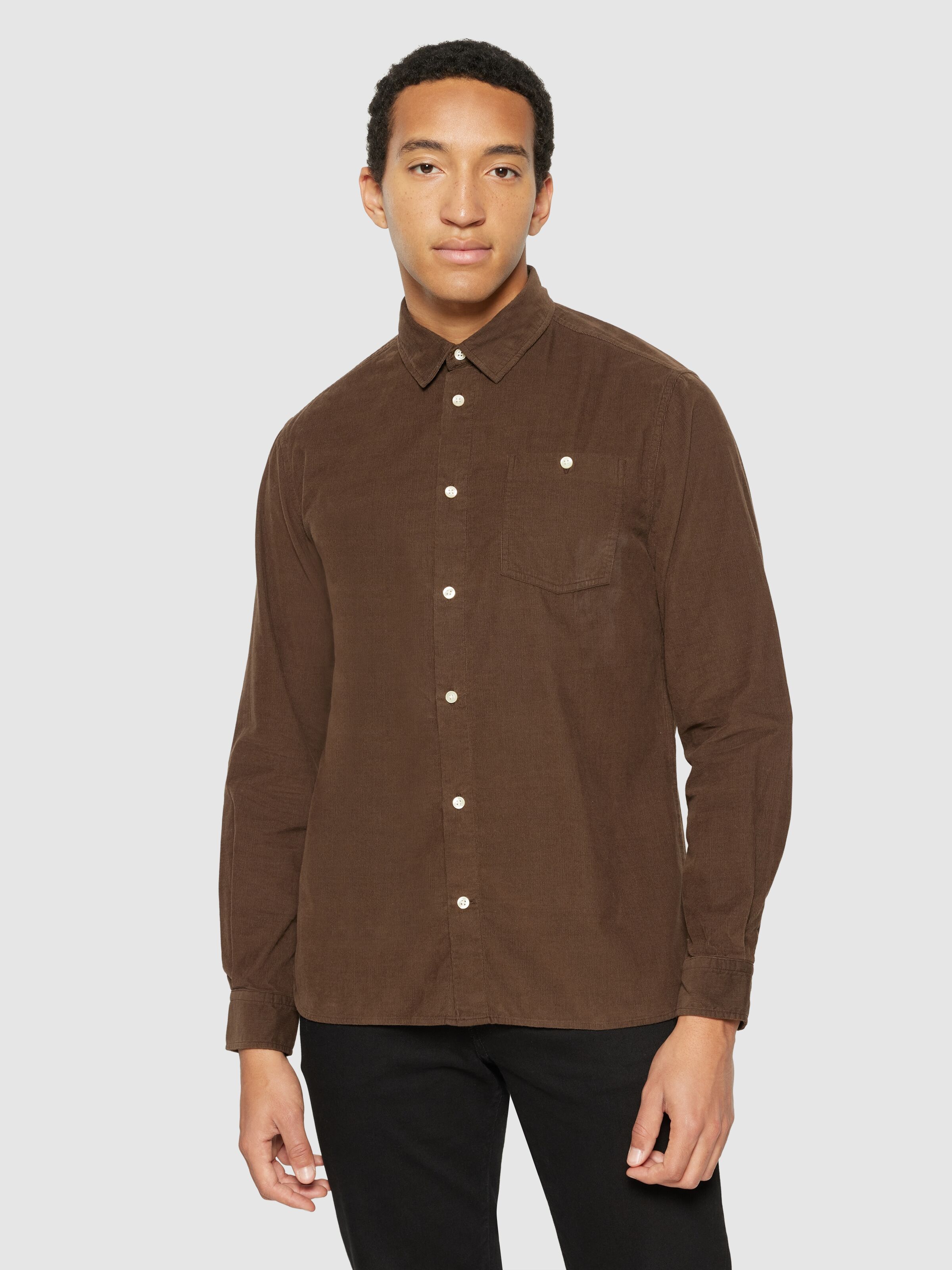 Knowledge Cotton Apparel Regular Fit Manchester Skjorta Demitasse - 2
