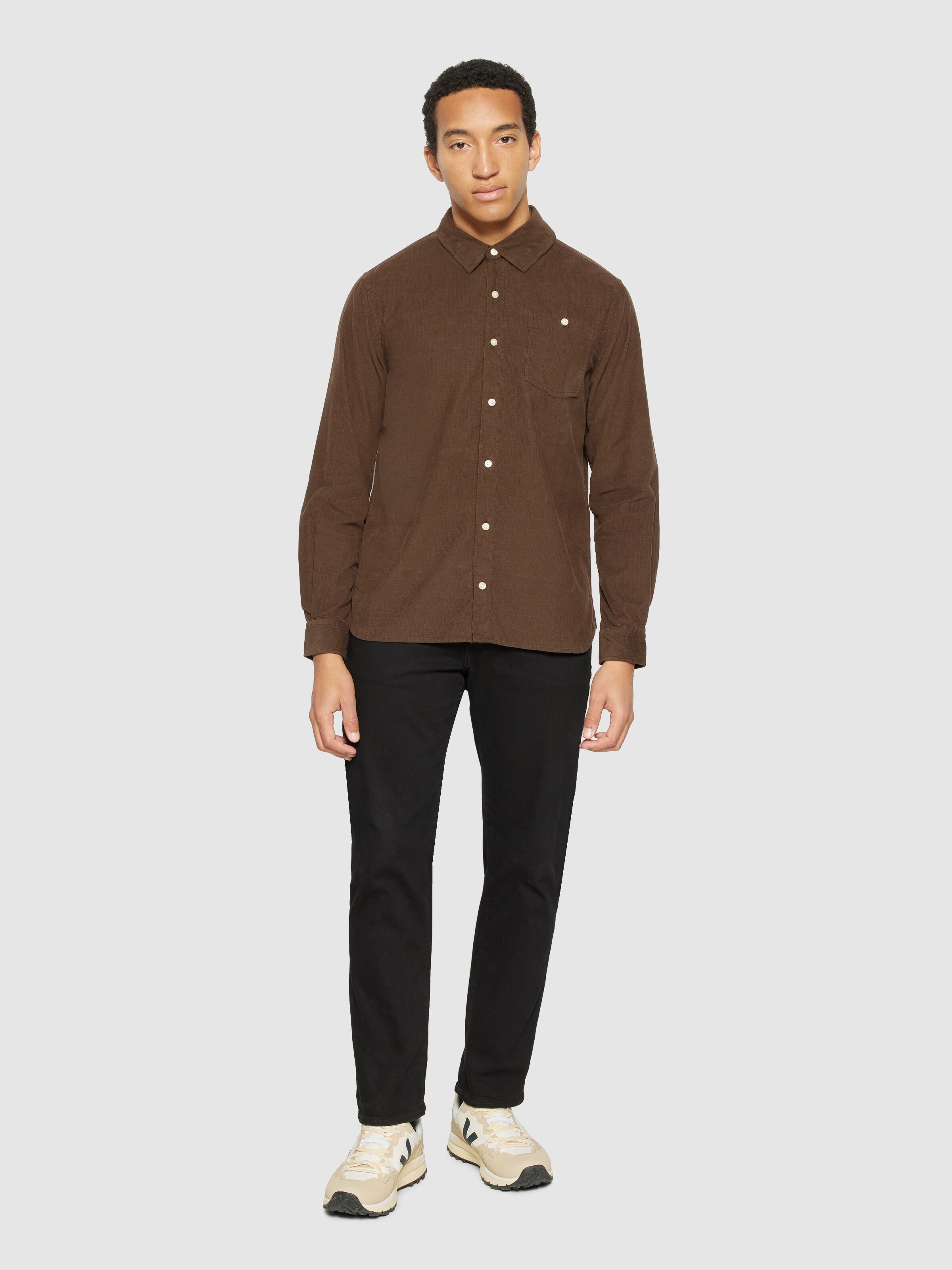 Knowledge Cotton Apparel Regular Fit Manchester Skjorta Demitasse - 4