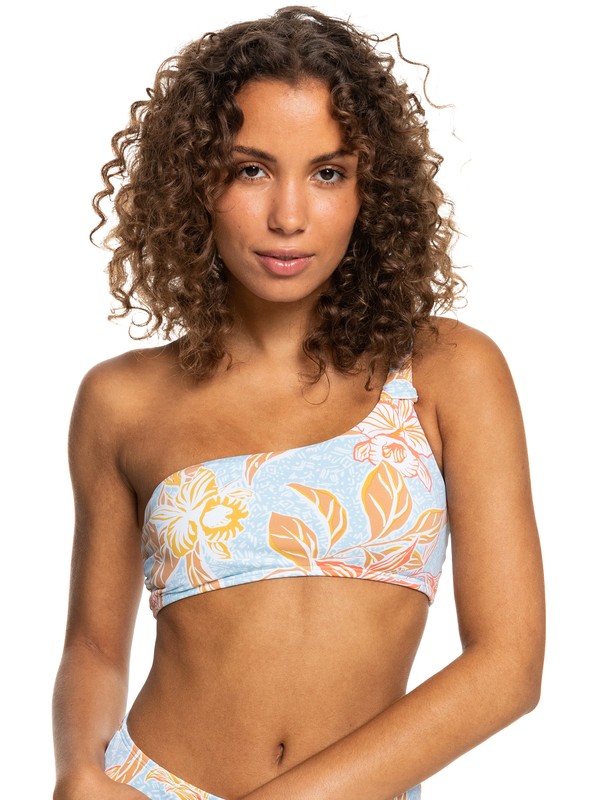 Roxy Summer Island In The Sun Bikini Top Cool Blue Island Time