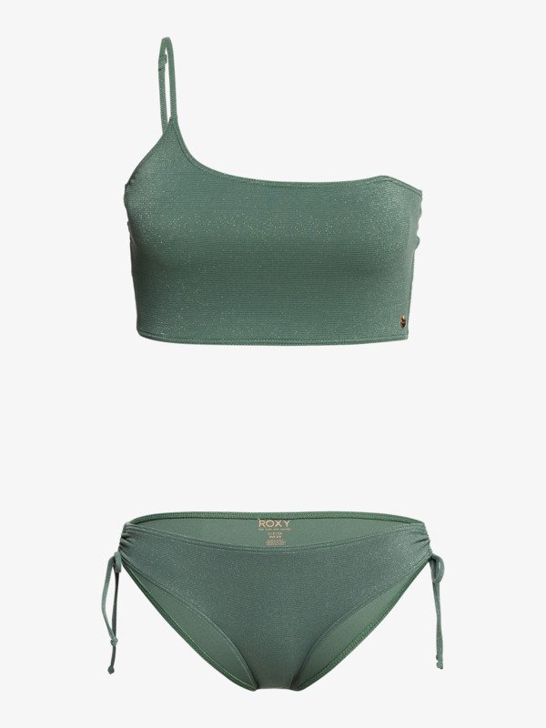 Roxy Shimmer Time Asymmetric Bikini Set Laurel Wreath - 4
