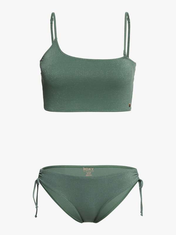 Roxy Shimmer Time Asymmetric Bikini Set Laurel Wreath - 3