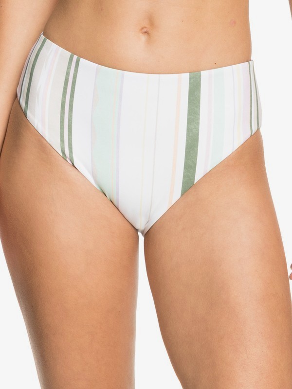 Roxy Sea & Waves Revo Reversible Bikini Bottoms Bright White