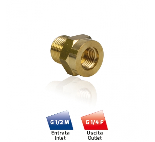 Lågtrycks adapter 1/2" -1/4"