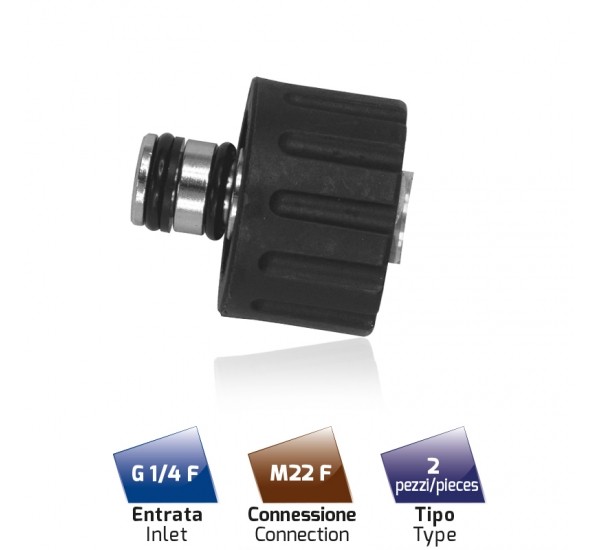 Adapter Inv 1/4″ - Inv M22 Lång stolpe