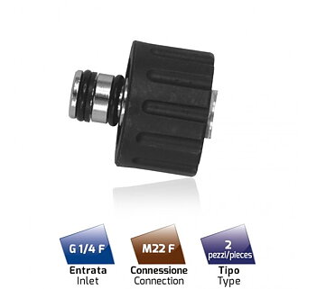 Adapter Inv 1/4″ - Inv M22 Lång stolpe