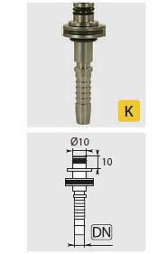 Pressnippel Kärcher 10mm swivel RF