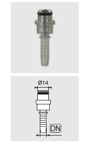 Pressnippel M22 14mm