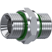 Rostfri adapter 3/8" - 3/8" ED tätad
