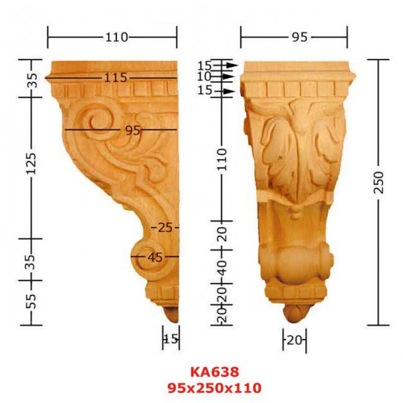 Konsoler & Kapitäler - stora KA638 - 2