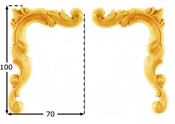 Träornament - Hörn SEP167, par
