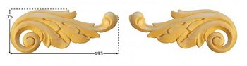 Träornament - Hörn SEP257, Par
