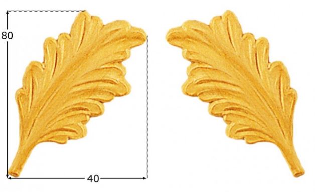 Träornament - Löv SOMP29, par