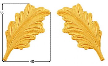 Träornament - Löv SOMP29, par