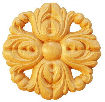 Träornament - Rund Rosett - SRR19