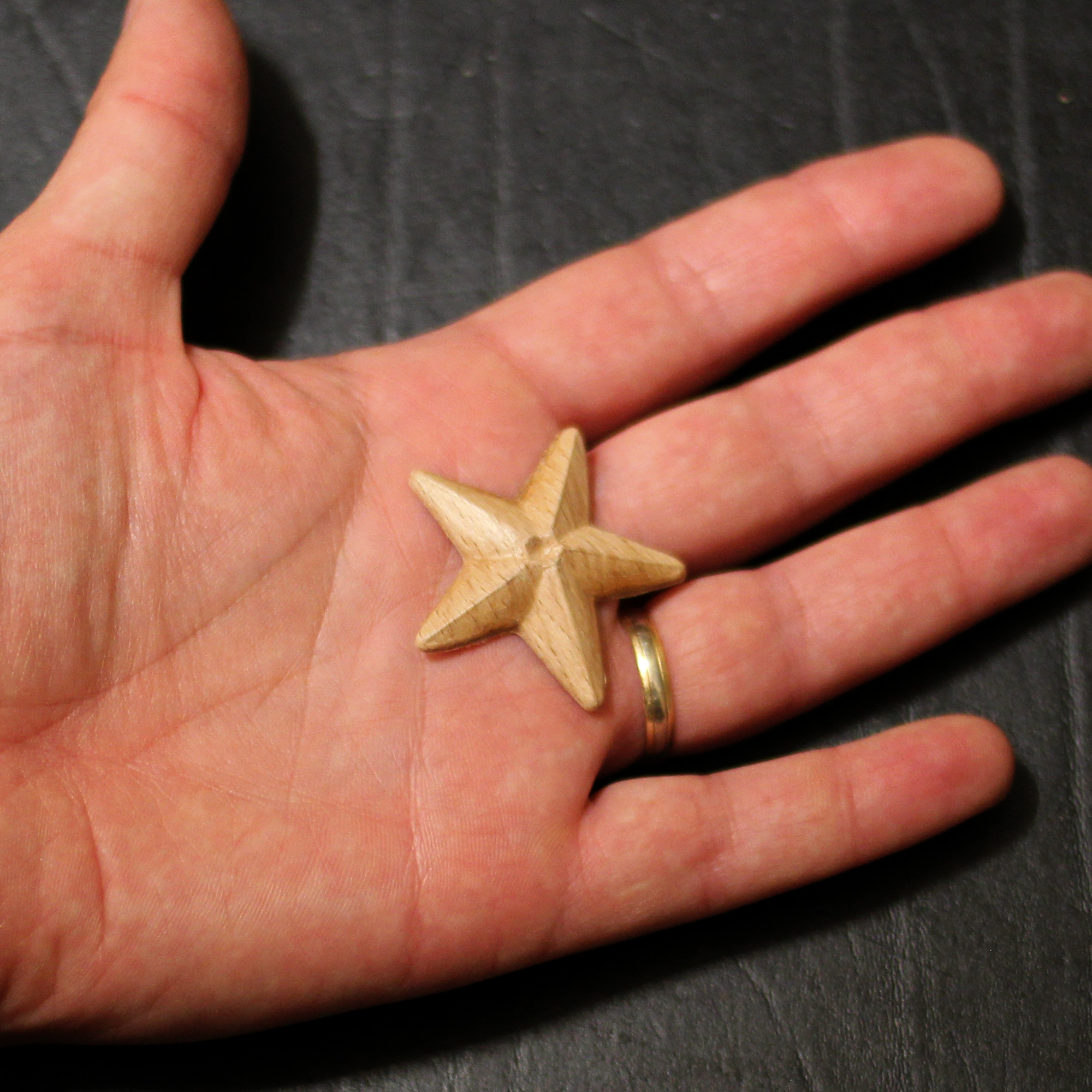 Träornament - Stjärna SRR96 - 3