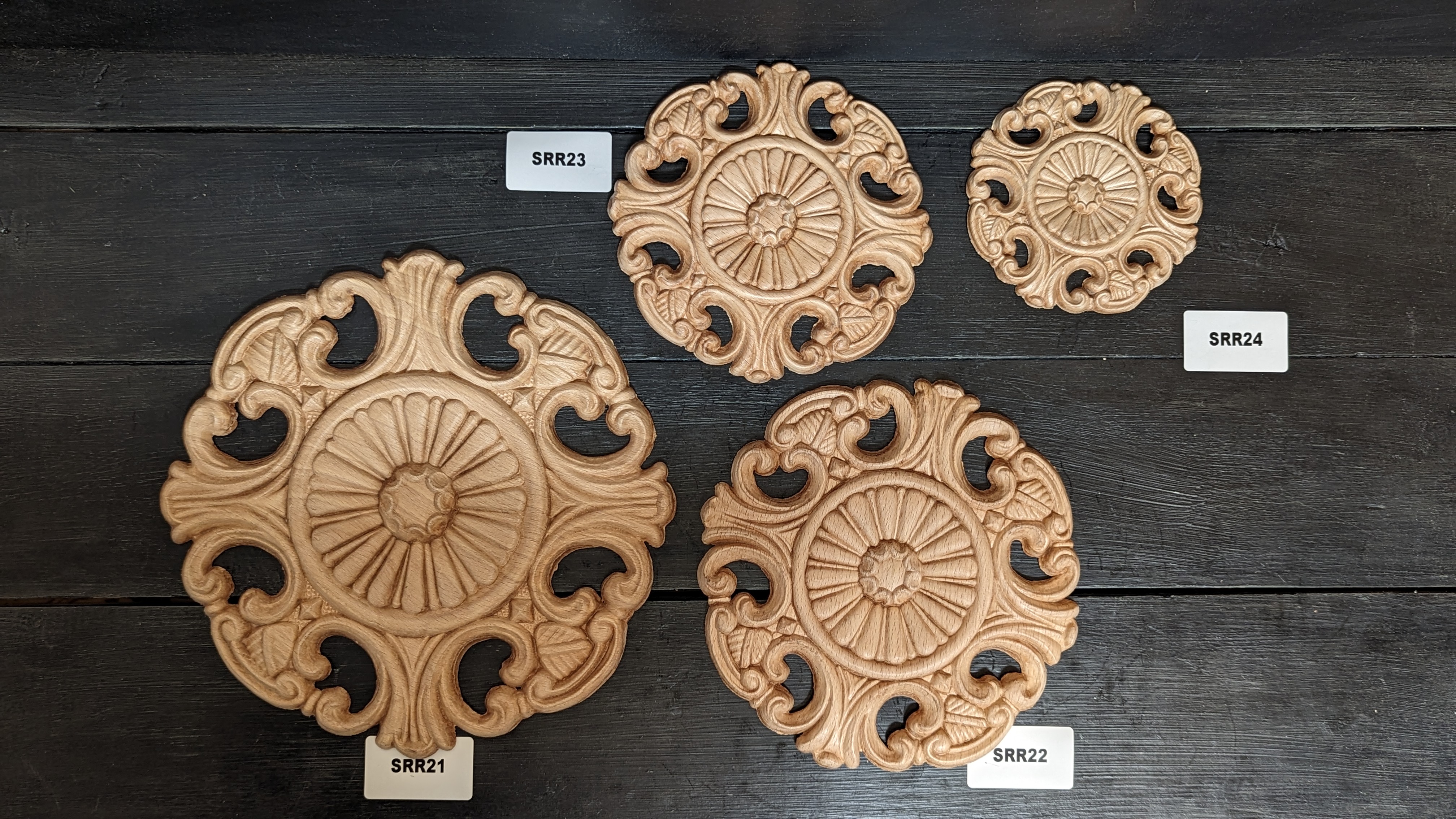 Träornament - Rund Rosett - SRR24 - 5