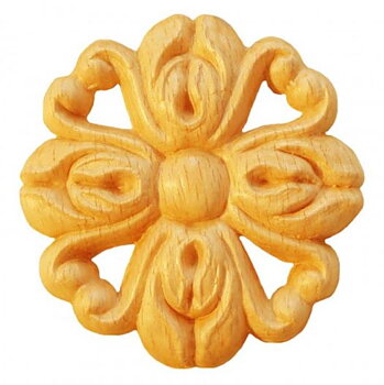 Träornament - Rund Rosett - SRR19/E