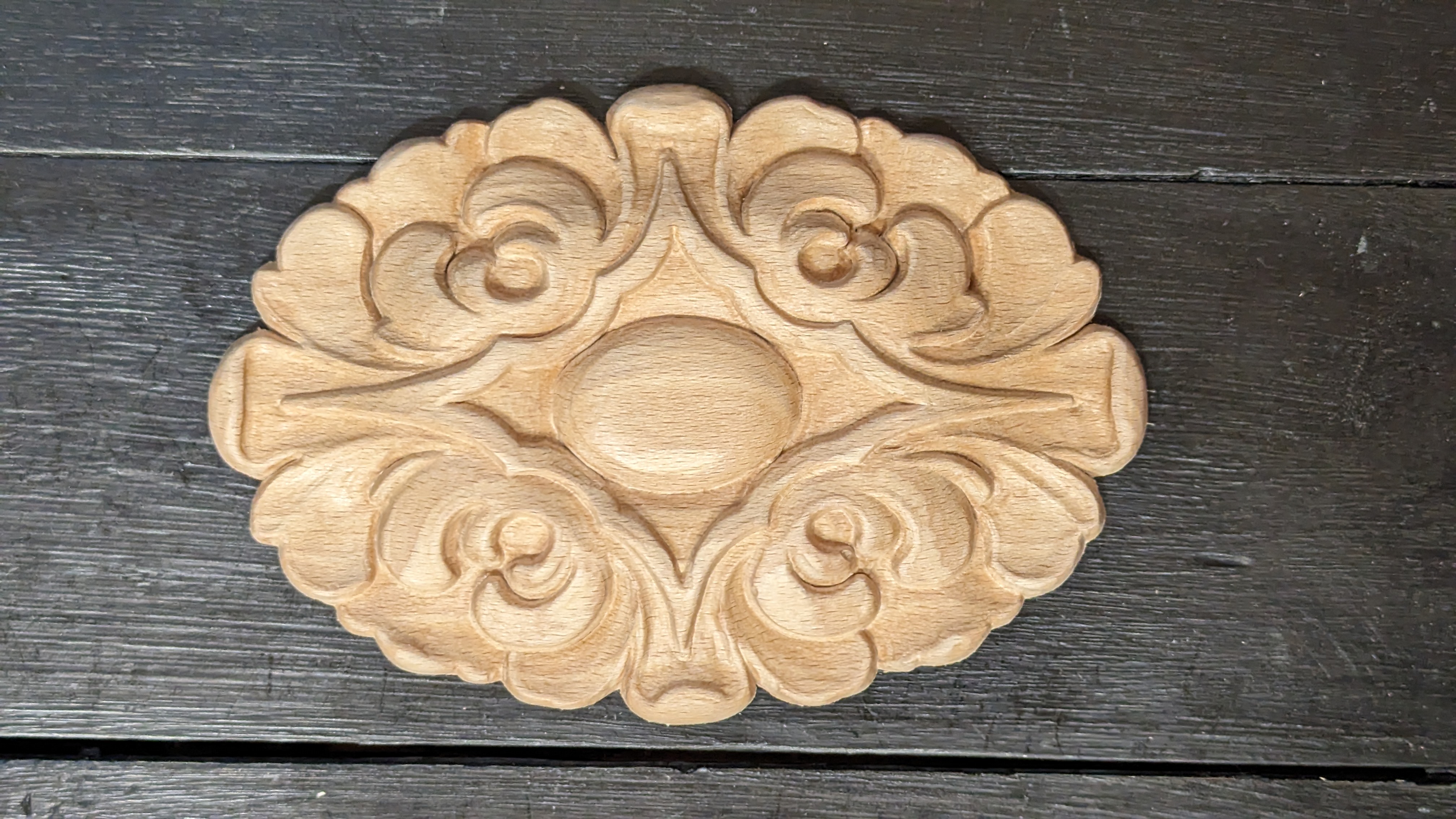 Träornament - Oval Rosett SRO73 - 2