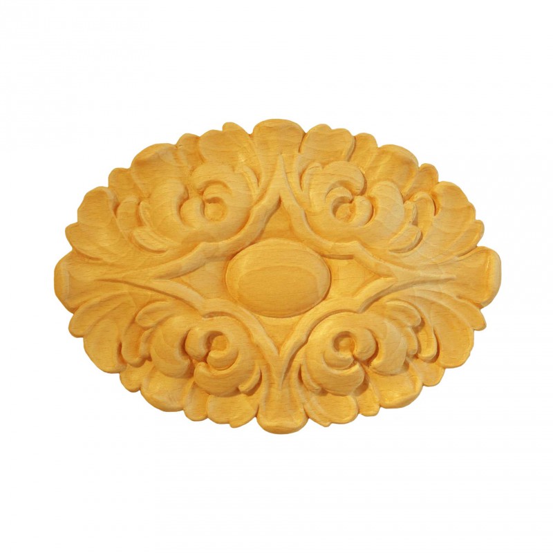 Träornament - Oval Rosett SRO72