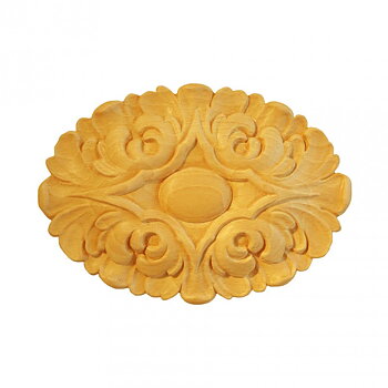 Träornament - Oval Rosett SRO72