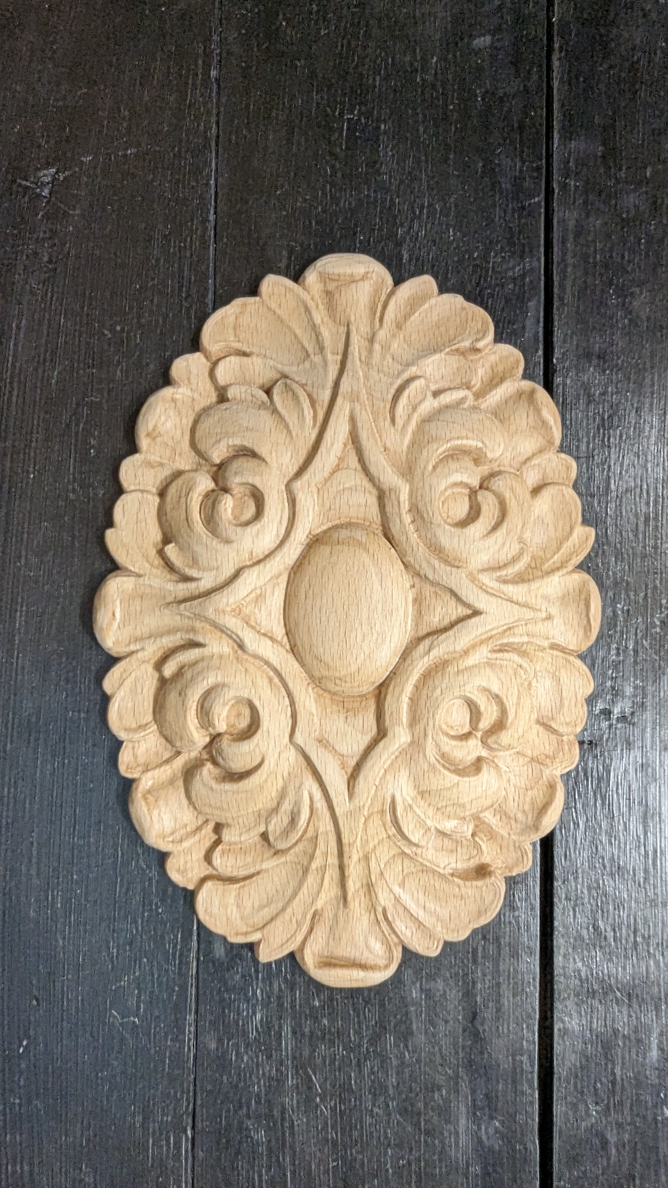 Träornament - Oval Rosett SRO72 - 2