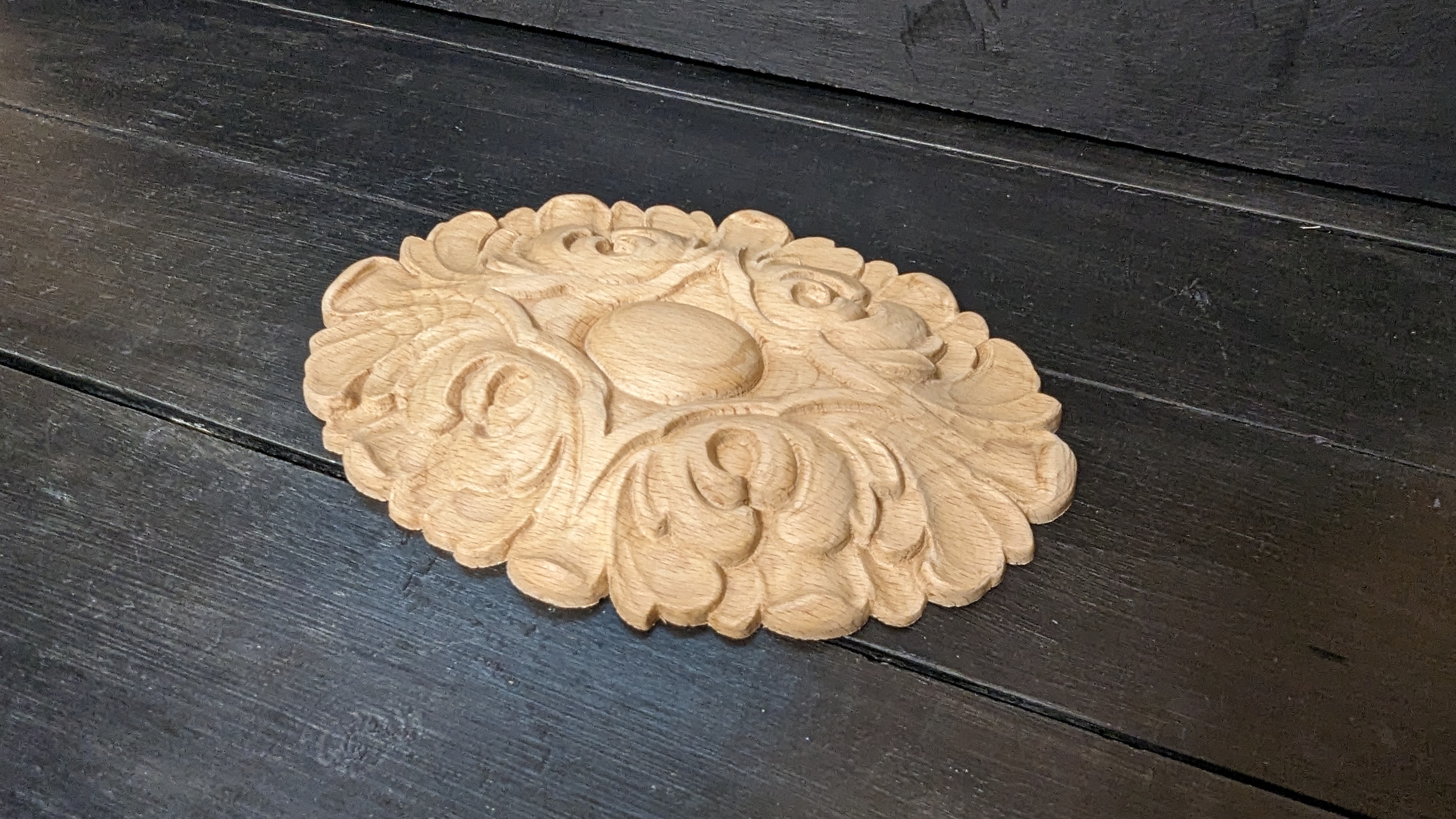Träornament - Oval Rosett SRO72 - 4