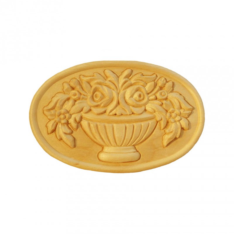 Träornament - Oval Rosett - SRO75