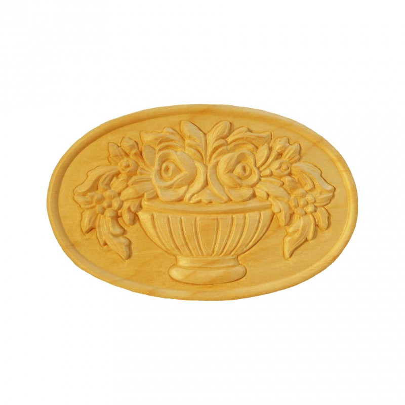 Träornament - Oval Rosett - SRO75/A