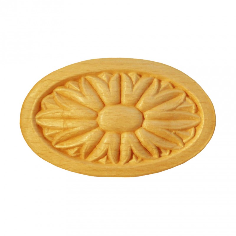 Träornament - Oval Rosett SRO53
