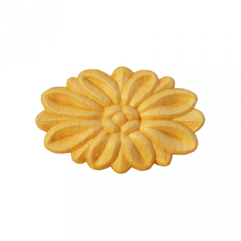 Träornament - Oval Rosett SRO55