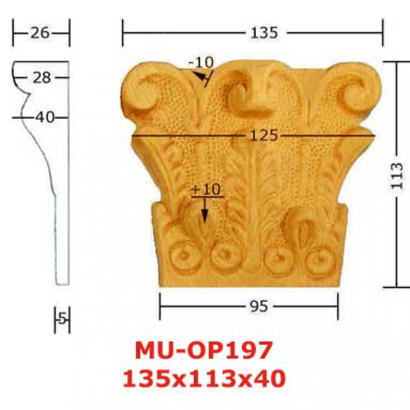 Puuornamentti - MU-OP-197 pyökki - 2