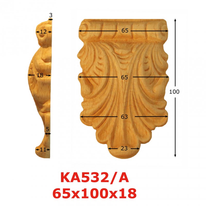 Puuornamentti - KA532/A - 2