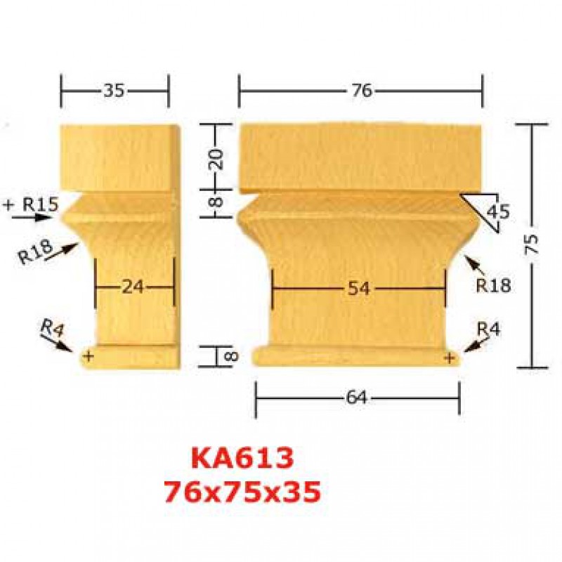 Kapitäl - till fönster KA613 Beech - 2