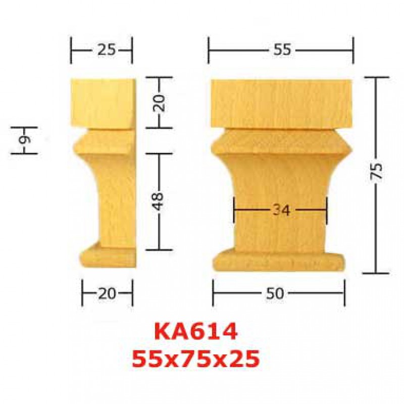 Kapitäl - till fönster KA614 Beech - 2