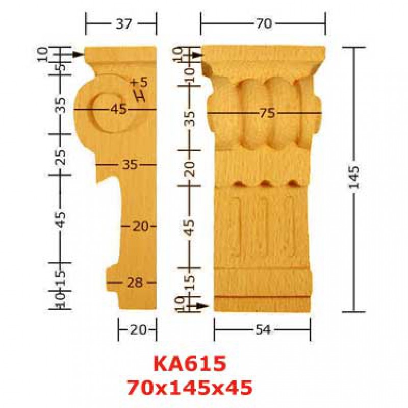 Puuornamentti - KA615 Beech - 2