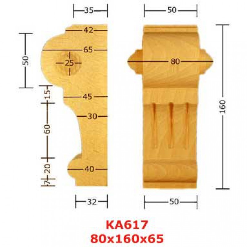 Puuornamentti - KA617 Beech - 2