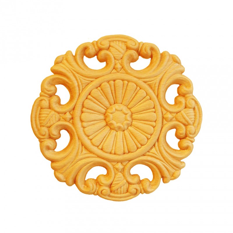 Träornament - Rund Rosett - SRR23