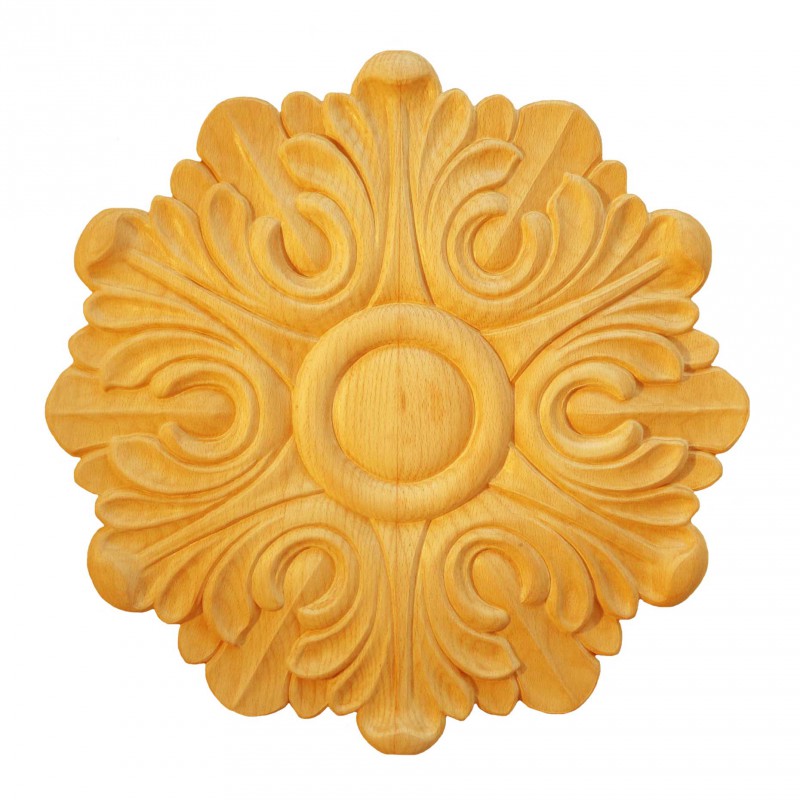 Träornament - Rund Rosett - RR45