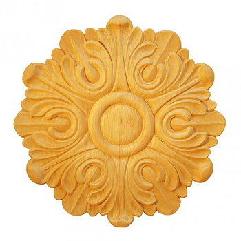 Träornament - Rund Rosett - RR45