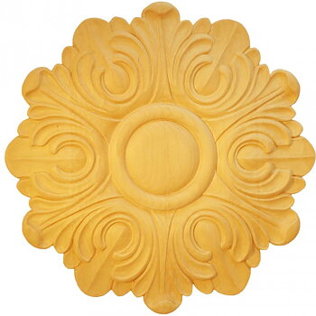 Träornament - Rund Rosett - RR47