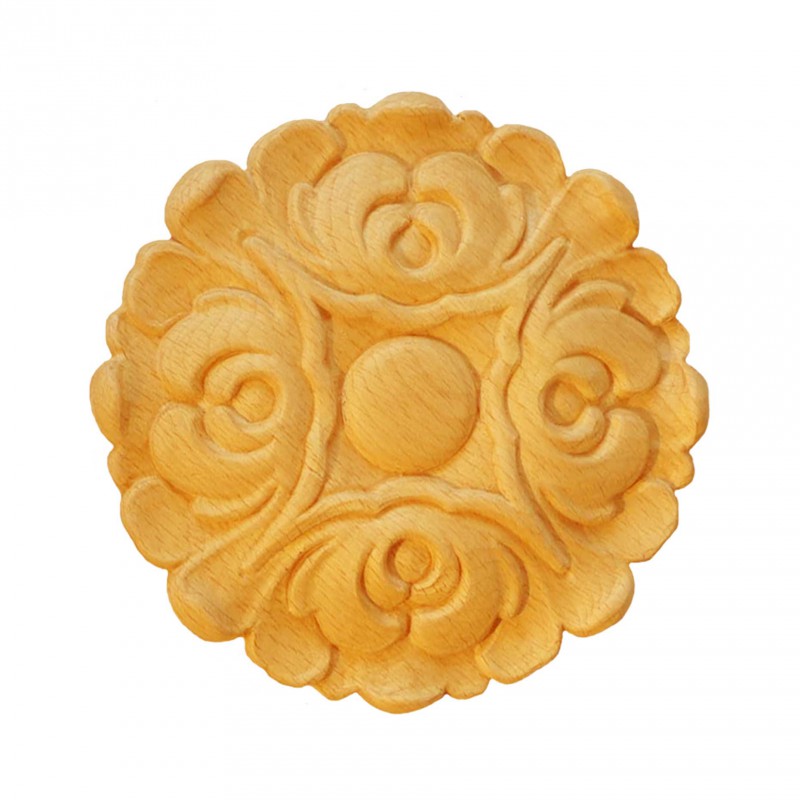 Träornament - Rund Rosett - RR60