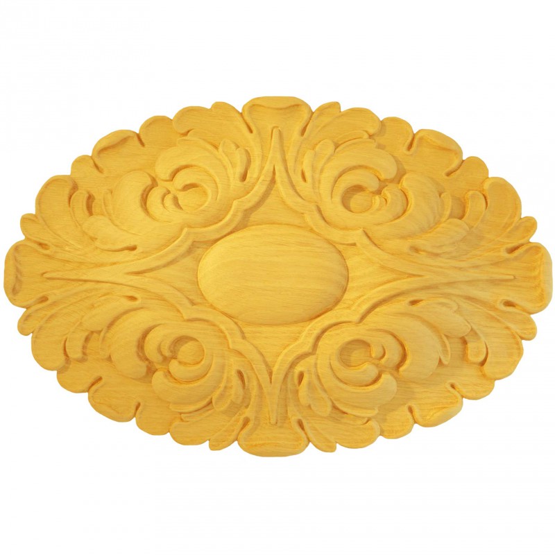Träornament - Oval Rosett RO69