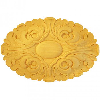 Träornament - Oval Rosett RO69